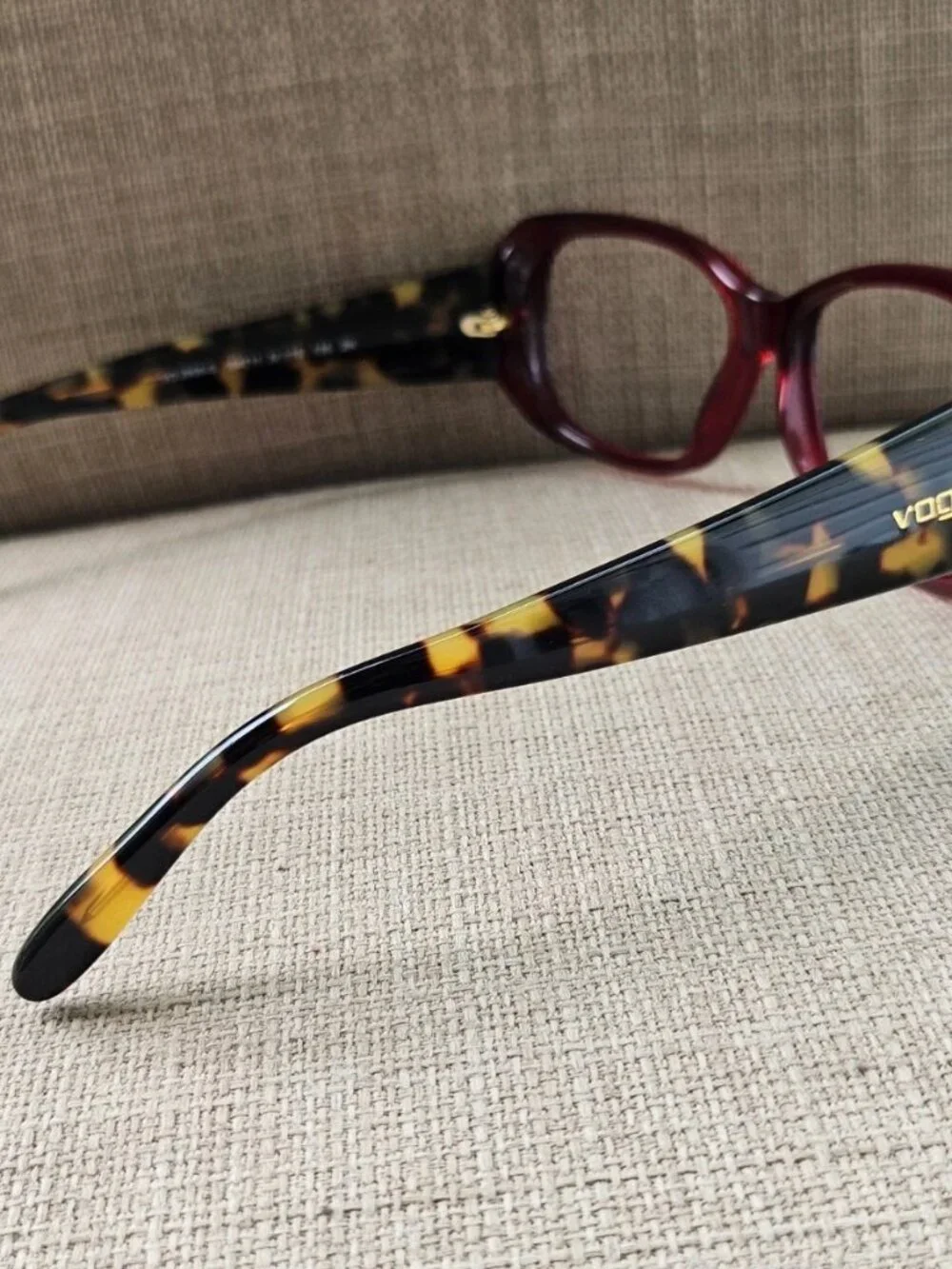 Vogue Eyewear Glasses Frame Burgundy Tone VO2606-S Eyeglasses Brown Tort Temple